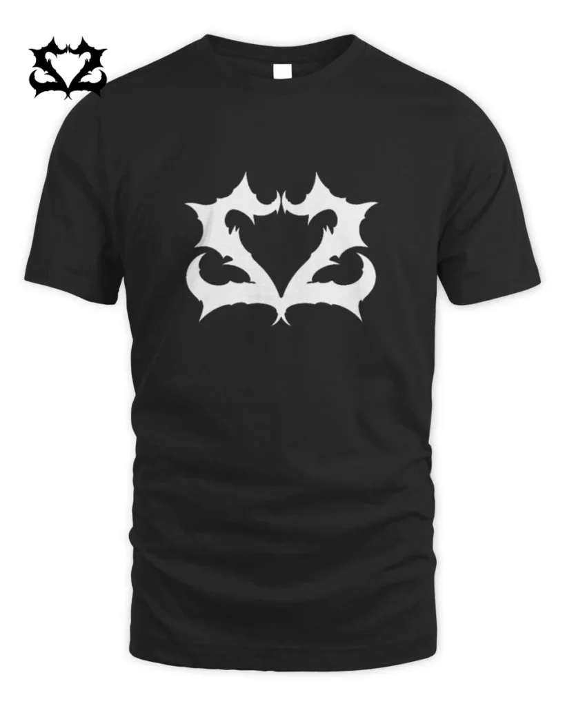 22simba Simbolo Tribale Bianco T-Shirt | Moda Dark Rap